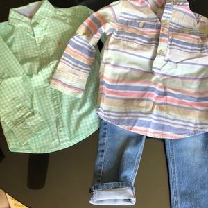 Two looks, one price. Adorable 3T boy outfit.